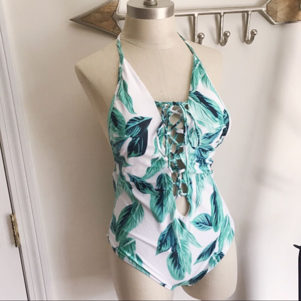 Palm Print One Piece